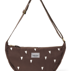 Sac banane adulte Studio Noos "Puffy" Cœurs marrons