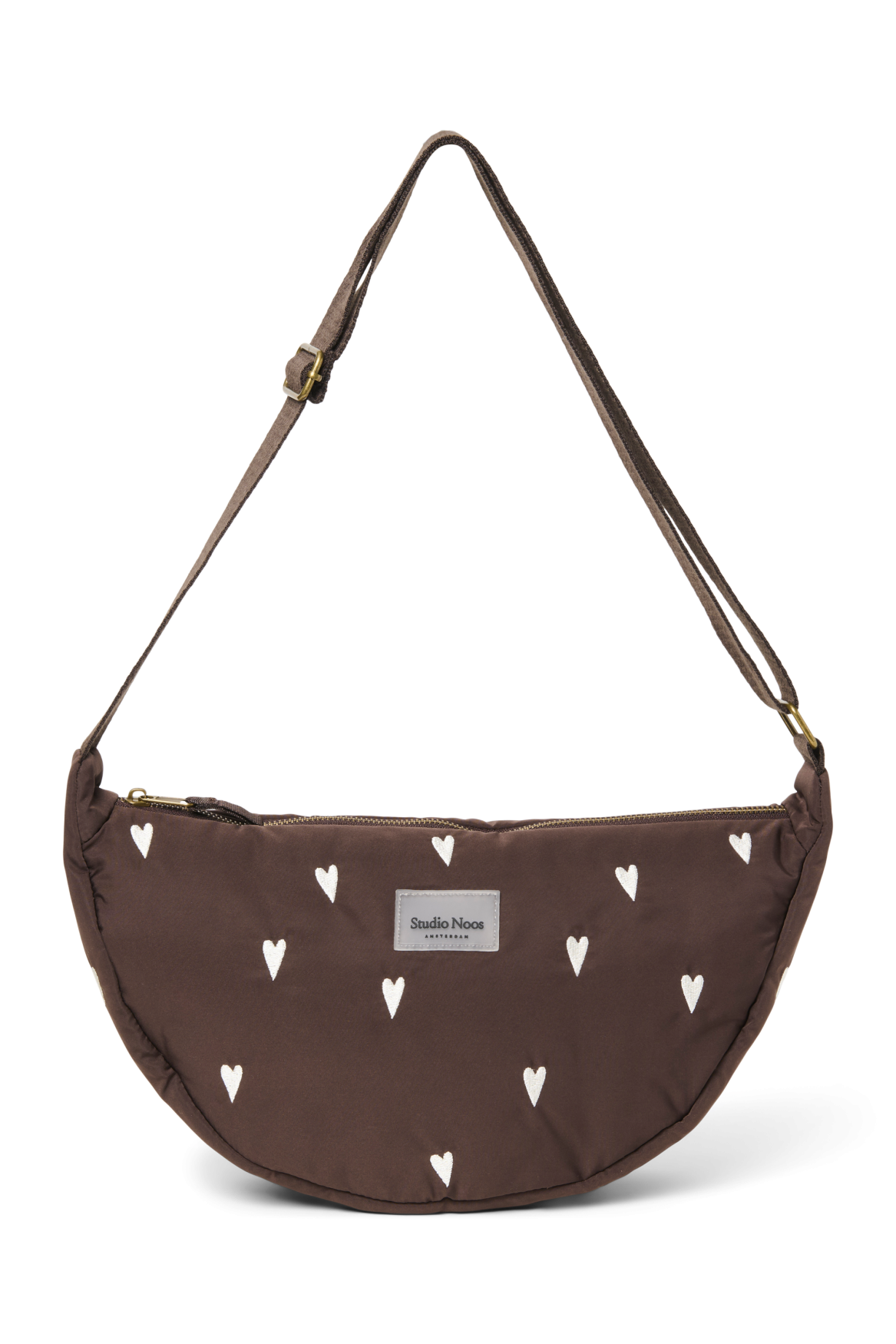 Studio Noos Gürteltasche für Erwachsene "Puffy" Brown Hearts