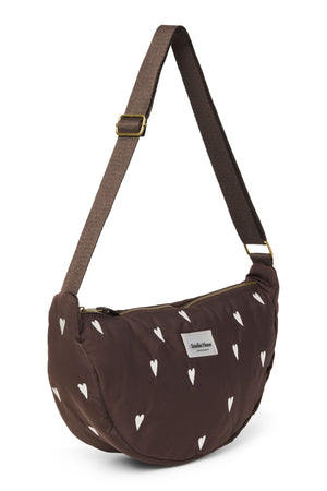 Studio Noos Gürteltasche für Erwachsene "Puffy" Brown Hearts