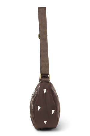 Studio Noos Gürteltasche für Erwachsene "Puffy" Brown Hearts