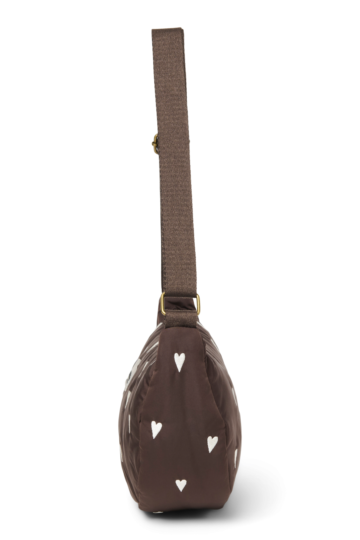 Studio Noos Gürteltasche für Erwachsene "Puffy" Brown Hearts