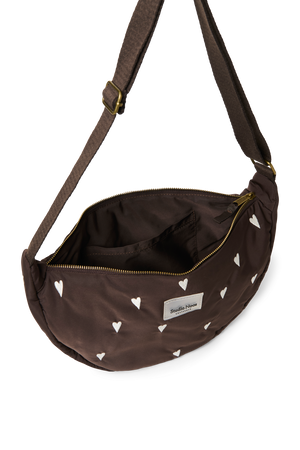 Studio Noos Gürteltasche für Erwachsene "Puffy" Brown Hearts