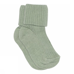 MP Denmark Rib-socken aus Baumwolle Baby Socken | Granite Green