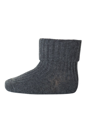 mp Denmark Socken Baumwolle "Dark Grey Melange"