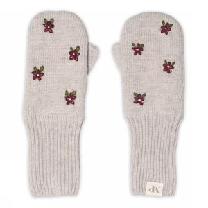 MP Denmark Fäustlinge Helsinki Floral | Beige Meliert