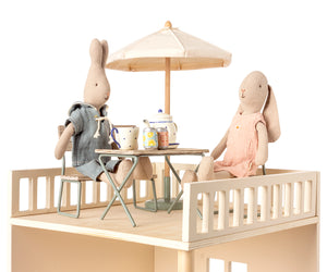 Maileg Garten Set Tisch mit Bank & Stuhl | Hasen