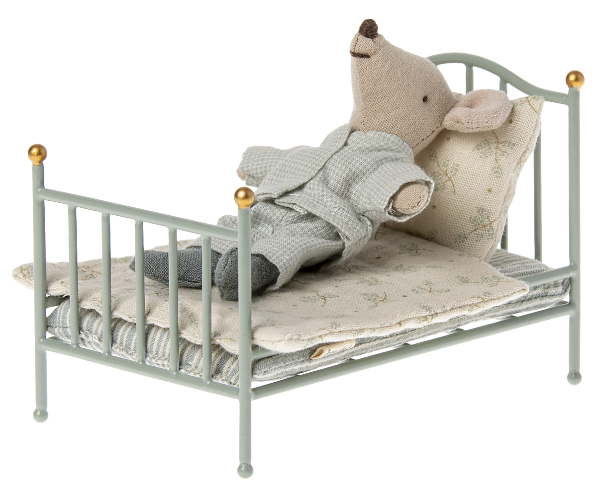 Maileg Vintage Bett Minze | Maus