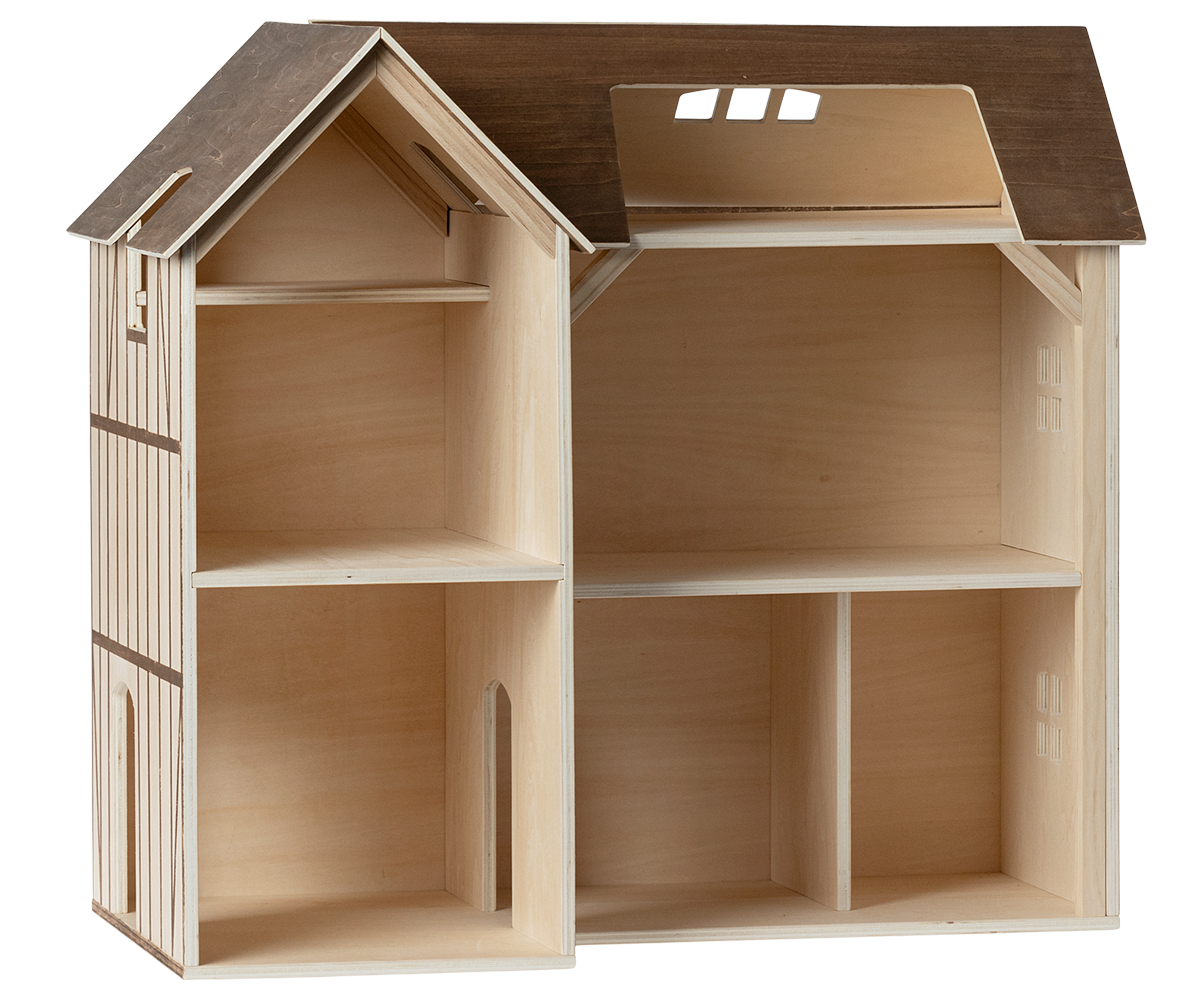 Maileg Mauseloch Bauernhaus – detailreiches Holzhaus für die Maileg Mäusefamilie, individuell dekorierbar mit Möbeln und Accessoires (ohne Inhalt).