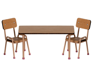 Maileg Table and Chair Set for Mice | Dark Powder