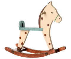 Miniatur-Schaukelstuhl von Maileg für Mäuse, Farbe Dark Powder – Puppenhausmöbel