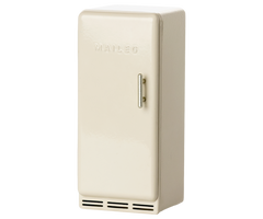 „Maileg Kühlschrank in Creme für Mäuse – Miniatur-Küchenschrank aus Metall im Retro-Stil“