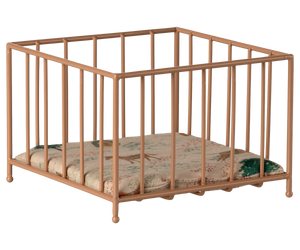 Maileg Gitterbett Laufgitter Mikro mit Matratze für Hasen und Mäuse-Puppenhaus