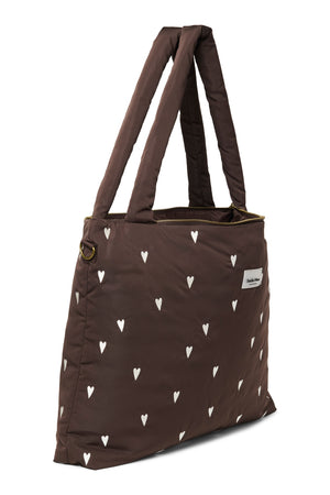 Studio Noos Wickeltasche "Puffy" | Brown Hearts