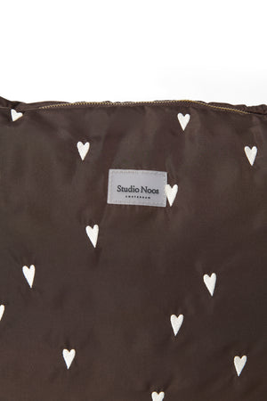 Studio Noos Wickeltasche "Puffy" | Brown Hearts