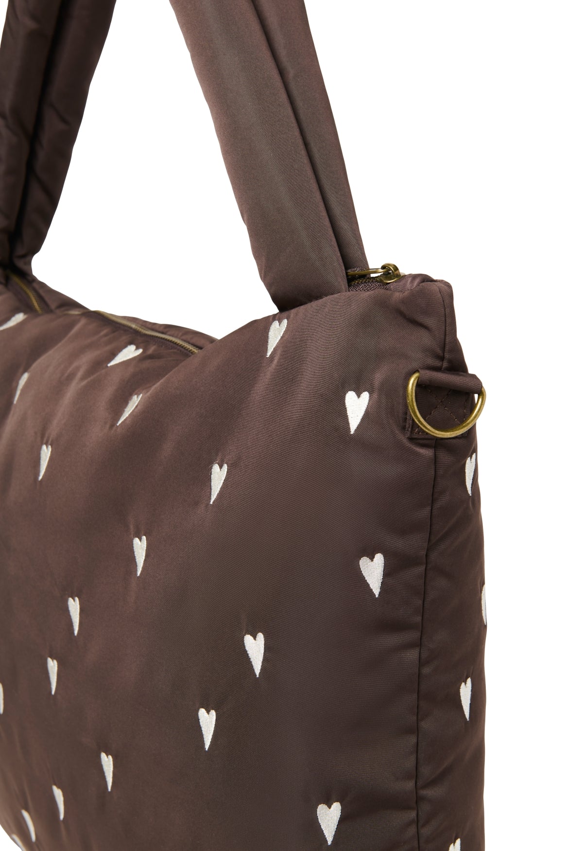 Studio Noos Wickeltasche "Puffy" | Brown Hearts