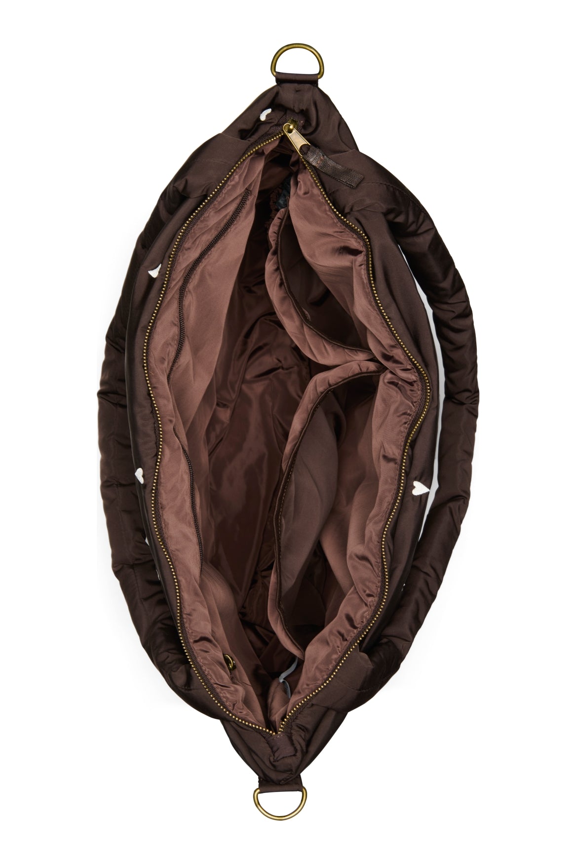 Studio Noos Wickeltasche "Puffy" | Brown Hearts