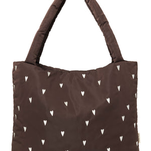 Studio Noos Puffy "Mom Bag" | Brown Hearts