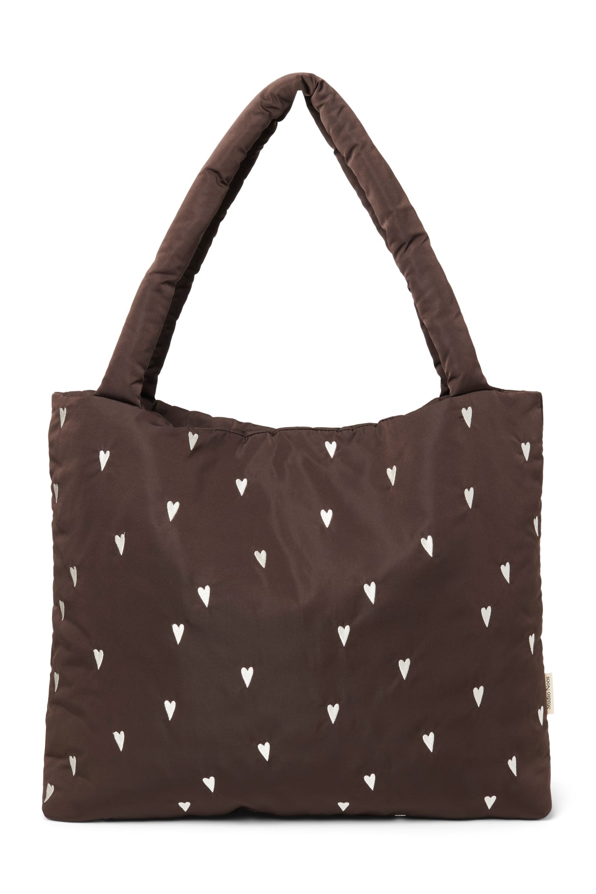 Studio Noos Tasche Puffy "Mom Bag" | Brown Hearts
