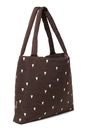 Studio Noos Tasche Puffy "Mom Bag" | Brown Hearts
