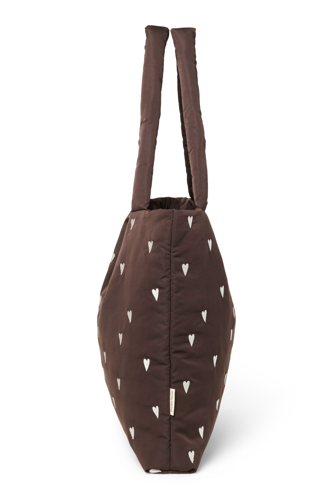 Studio Noos Tasche Puffy "Mom Bag" | Brown Hearts
