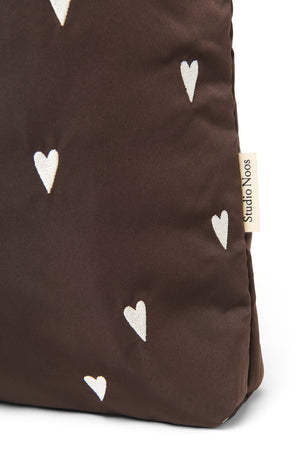 Studio Noos Tasche Puffy "Mom Bag" | Brown Hearts