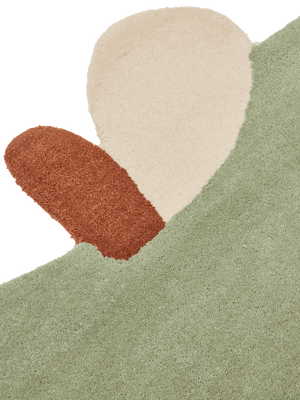 Ferm Living Getufteter Teppich Apfel | Tea Green