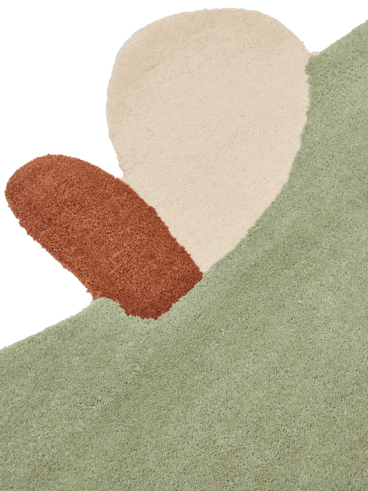 Ferm Living Getufteter Teppich Apfel | Tea Green