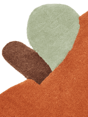 Ferm Living Getufteter Apfel-Teppich | Brown Clay