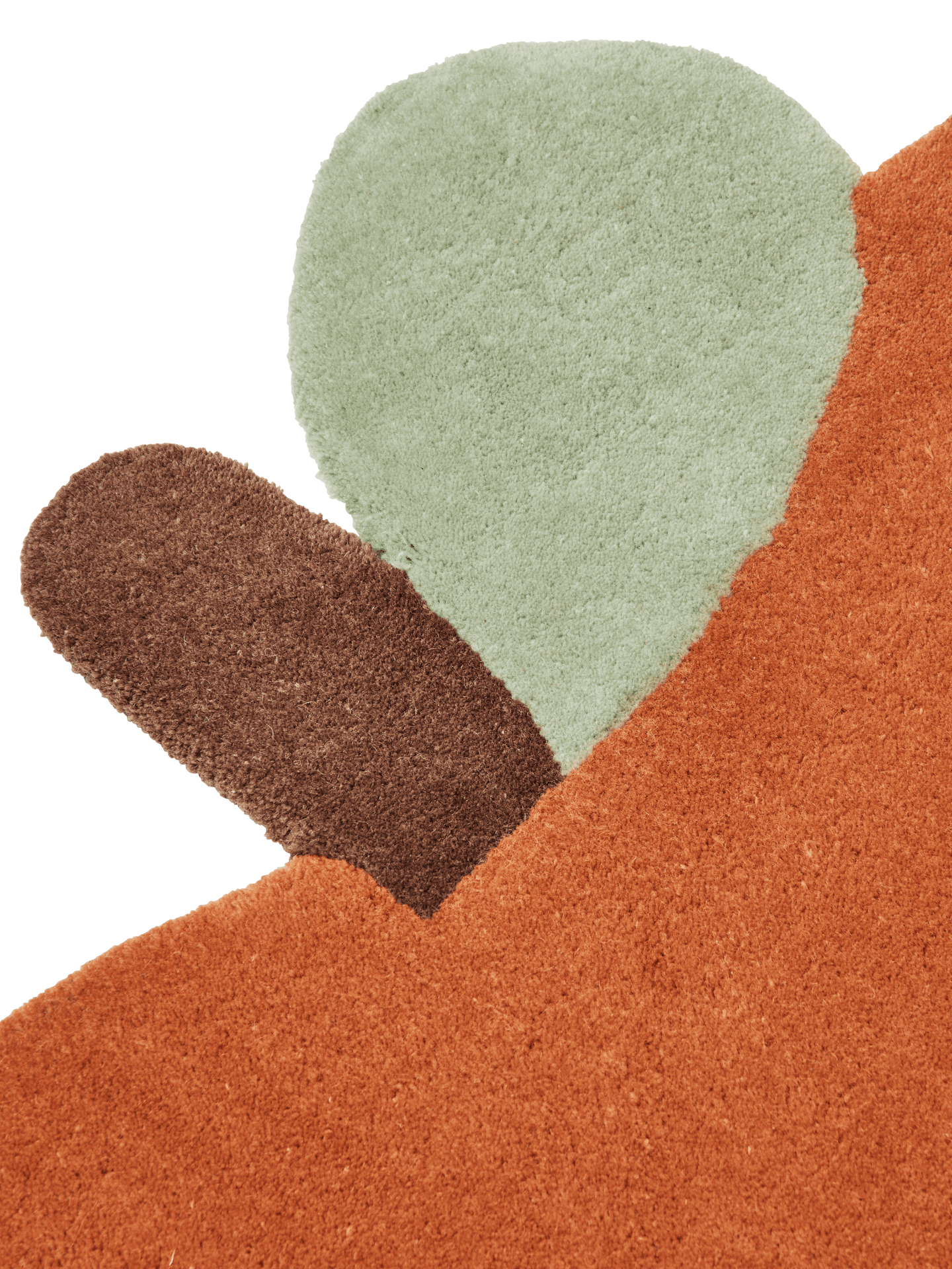 Ferm Living Getufteter Apfel-Teppich | Brown Clay