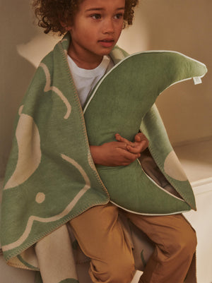 Ferm Living Skye Blanket | Tea Green/Parchment