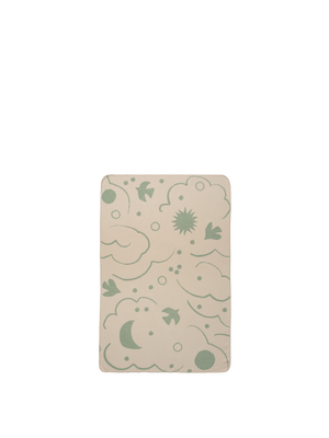 Ferm Living Skye Blanket | Tea Green/Parchment