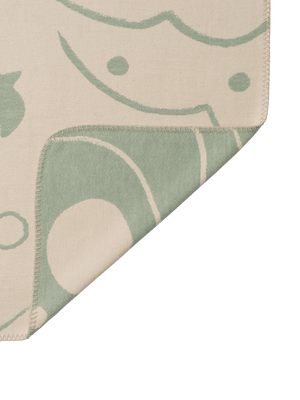 Ferm Living Skye Blanket | Tea Green/Parchment