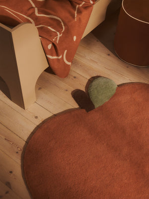 Ferm Living Couverture Skye - Sienna/Parchment