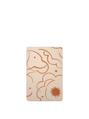 Ferm Living Couverture Skye - Sienna/Parchment
