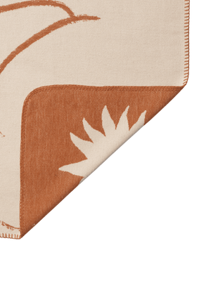 Ferm Living Couverture Skye - Sienna/Parchment