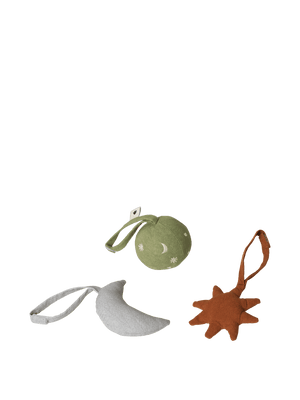 Ferm Living Baby Toys Skye - Set of 3 | Tea Green