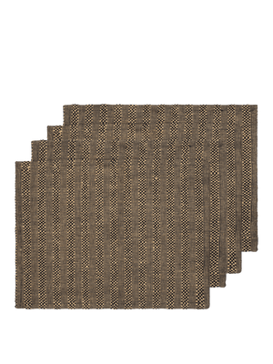 Ferm Living Gather Placemats - Set of 4 | Black/Natural