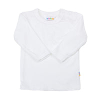 Joha Langarmshirt in Weiß aus Bio-Bambus – weich, atmungsaktiv und hautfreundlich, ideal für Babys und Kinder mit sensibler Haut.