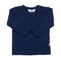 Joha Langarmshirt in Blau aus Bio-Bambus – weich, atmungsaktiv und hautfreundlich, ideal für Babys und Kinder mit sensibler Haut.