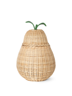 Ferm Living Pear Braided Storage - Panier de rangement poire grande | Naturel