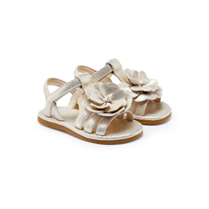 Donsje Baby Sandalen "Jiles Fields Simmer Buttercup" | Silver Metallic