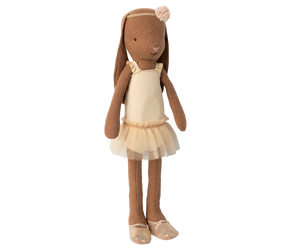 Maileg Kaninchen Größe 2 in Braun mit Ballettkleid in Cream – Stofftier Tänzerin