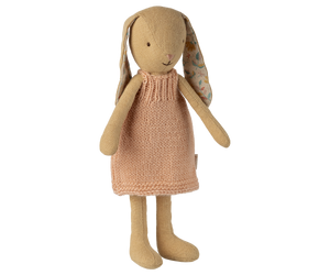 Maileg Hase Größe 1 mit gestricktem Kleid Cream Yellow 22 cm