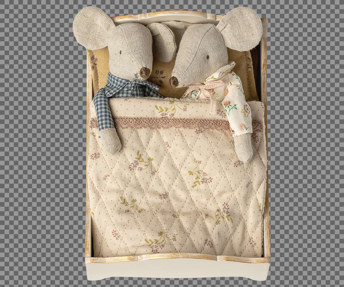 Maileg Bett Maus | Off White