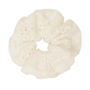 Mimi & Lula Haargummi "Broderie Scrunchie White"