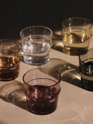 Ferm Living Verres bas Boya – Lot de 2 | Jaune