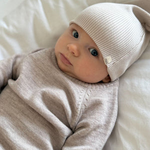 Minimalisma "Bambi" Beanie Seide Baumwolle in Ecru – Detailansicht 4