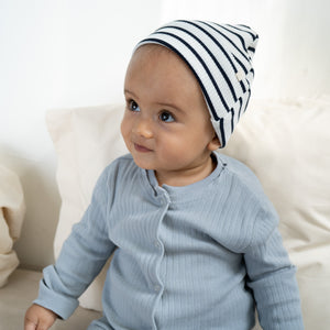 Minimalisma "Bambi" Beanie Seide Baumwolle in Sailor – Detailansicht 4