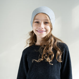 minimalisma Beanie Seide-Baumwolle "Bambi" Grey Melange