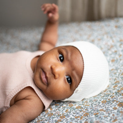 minimalisma Beanie Seide-Baumwolle "Bambi" Cream